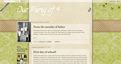 Desktop Screenshot of ourpartyof4.blogspot.com