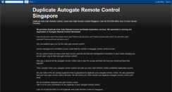 Desktop Screenshot of duplicateautogateremotecontrol.blogspot.com