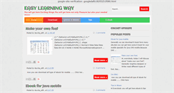 Desktop Screenshot of easylearningway.blogspot.com