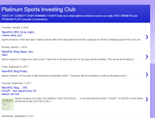 Tablet Screenshot of platinumsportsinvestingblog.blogspot.com