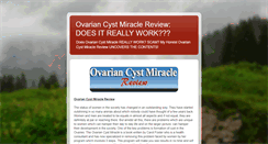 Desktop Screenshot of ovarian-cyst-miracle--review.blogspot.com