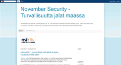 Desktop Screenshot of novembersecurity.blogspot.com