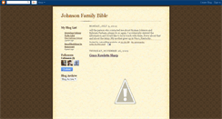 Desktop Screenshot of johnsonfamilybible.blogspot.com
