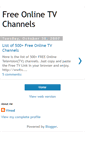 Mobile Screenshot of freeonlinetvchannels.blogspot.com