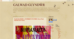 Desktop Screenshot of galwadglyndwr.blogspot.com
