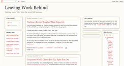 Desktop Screenshot of leavingworkbehind.blogspot.com
