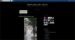 Desktop Screenshot of pdxartcritic.blogspot.com