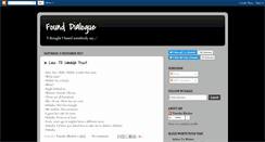 Desktop Screenshot of founddialogue.blogspot.com