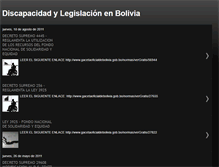 Tablet Screenshot of discapacidadylegislacionenbolivia.blogspot.com