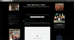 Desktop Screenshot of never-back-down-2-movie-trailer.blogspot.com