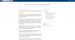 Desktop Screenshot of onlinebusinessfrauds.blogspot.com