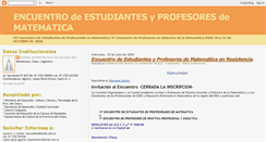 Desktop Screenshot of encuentrodematematicosresistencia.blogspot.com