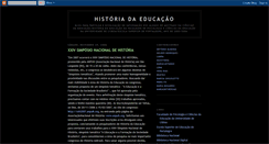Desktop Screenshot of historiadaeducacao.blogspot.com