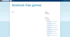 Desktop Screenshot of facebook-free-games.blogspot.com