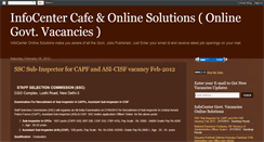 Desktop Screenshot of infocenteronlinesolution.blogspot.com
