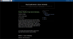 Desktop Screenshot of passarinhosemninho.blogspot.com