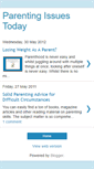 Mobile Screenshot of parentingissuestoday.blogspot.com
