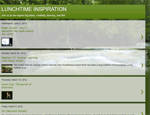 Tablet Screenshot of lunchtimeinspiration.blogspot.com
