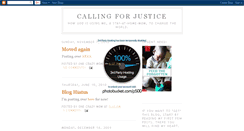 Desktop Screenshot of callingforjustice.blogspot.com