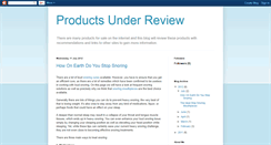 Desktop Screenshot of productsunderreview.blogspot.com