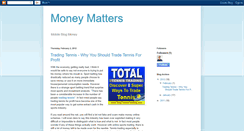 Desktop Screenshot of on-line-tribune-money-matters.blogspot.com