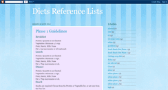 Desktop Screenshot of diets-lists.blogspot.com