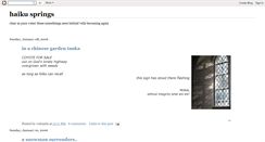 Desktop Screenshot of haikusprings.blogspot.com