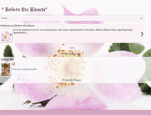 Tablet Screenshot of beforethebloom.blogspot.com