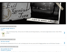 Tablet Screenshot of evilgeniustees.blogspot.com