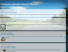 Tablet Screenshot of hosannalutheran.blogspot.com