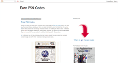 Desktop Screenshot of earnpsncodes.blogspot.com