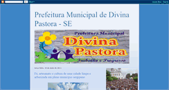 Desktop Screenshot of prefeituradedivinapastora.blogspot.com