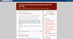 Desktop Screenshot of letschitchat.blogspot.com