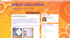 Desktop Screenshot of brittercritters.blogspot.com