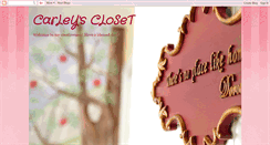 Desktop Screenshot of carleys-closet.blogspot.com