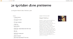 Desktop Screenshot of lequotidienduneparisienne.blogspot.com