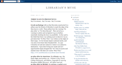 Desktop Screenshot of librariansmuse.blogspot.com