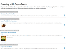 Tablet Screenshot of cookingwithsuperfoods.blogspot.com