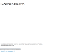 Tablet Screenshot of hazardouspioneers.blogspot.com