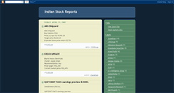 Desktop Screenshot of indianstockreports.blogspot.com