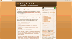 Desktop Screenshot of fantasybaseballinformer.blogspot.com