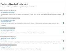 Tablet Screenshot of fantasybaseballinformer.blogspot.com