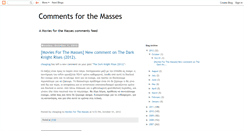 Desktop Screenshot of commentsforthemasses.blogspot.com