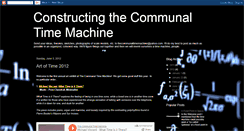 Desktop Screenshot of constructingthecommunaltimemachine.blogspot.com