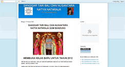 Desktop Screenshot of natyanatarajasanggartari.blogspot.com