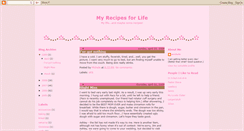 Desktop Screenshot of myrecipesforlife.blogspot.com