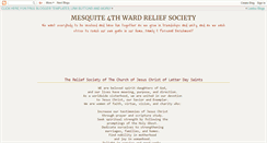 Desktop Screenshot of 4thwardreliefsociety.blogspot.com