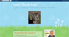 Desktop Screenshot of 1000thankyous.blogspot.com