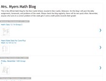 Tablet Screenshot of mrsmyersmathblog.blogspot.com