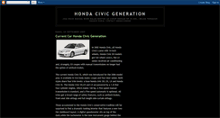 Desktop Screenshot of hondacivicgeneration.blogspot.com